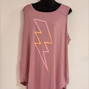 Torrid Women's Pink Sleeveless Top with Lightning Design Woman's 3X